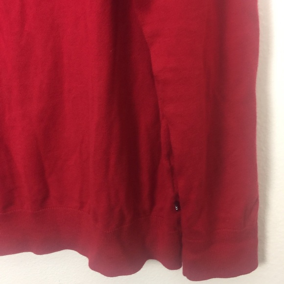 Nautica Sweater V Neck Red Men's XL Cotton Modal - Picture 3 of 8
